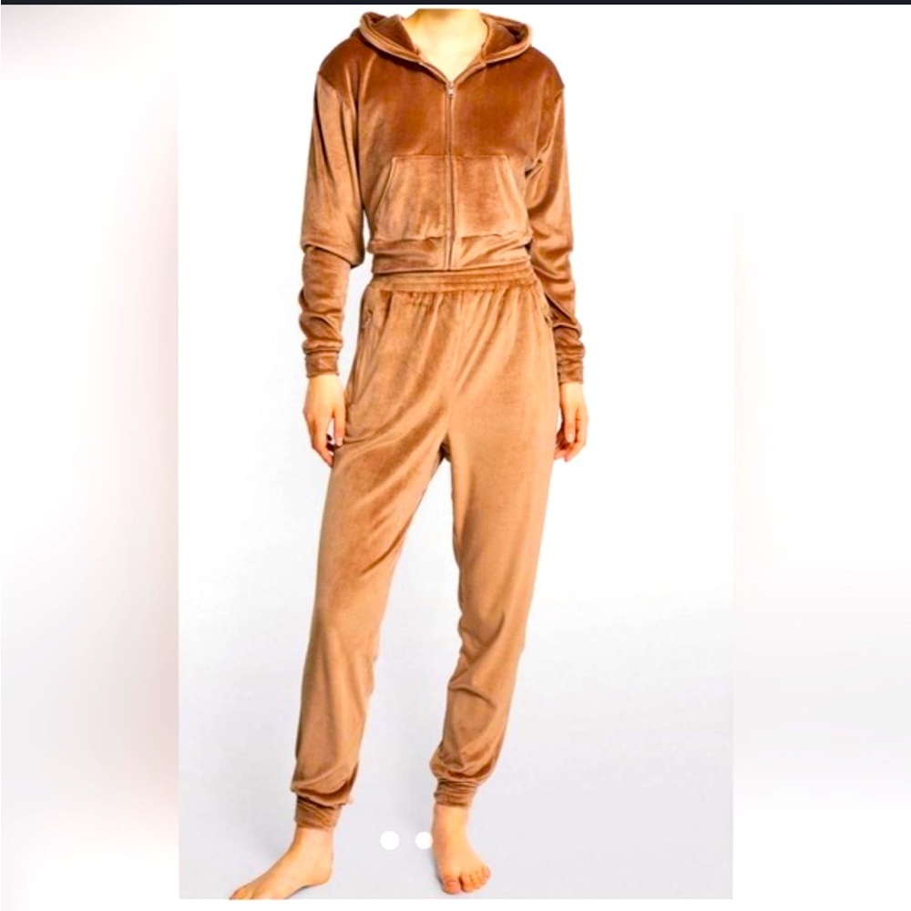 SKIMS Sienna Velour Jogger Set Size Small  Zip up Hoodie Jacket Jogger Bottoms
